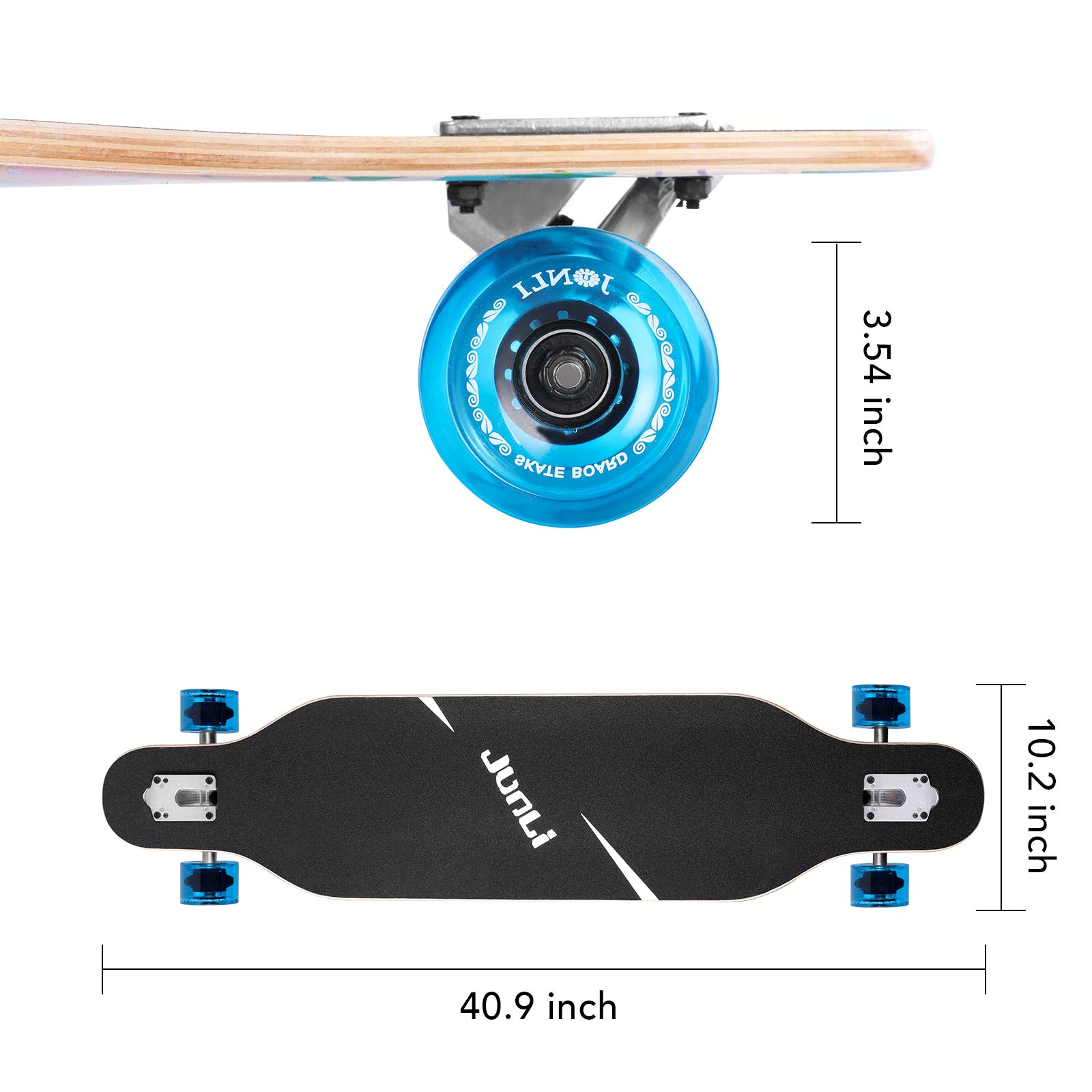 Amazon.co.jp: Junli 41インチ フリーライド ロングボード スケート